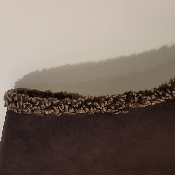 L.L. Bean Womans Vintage Brown Faux Suede Microfiber Vest Size L … - Picture 9 of 9